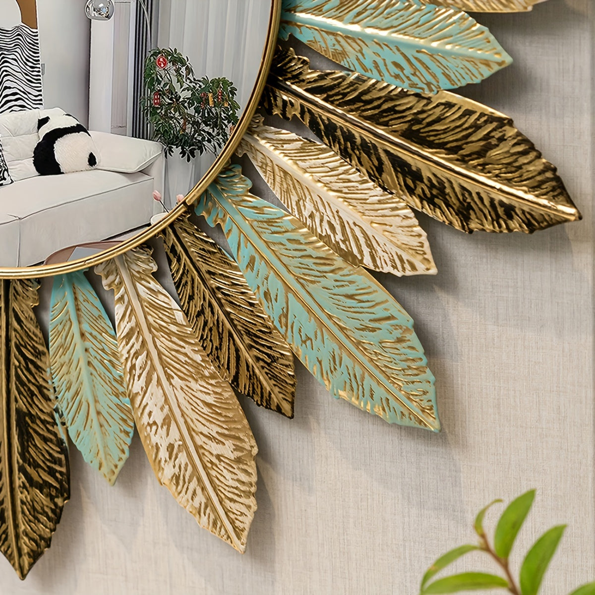 Bohemian Sunburst Wall Mirror, view 7
