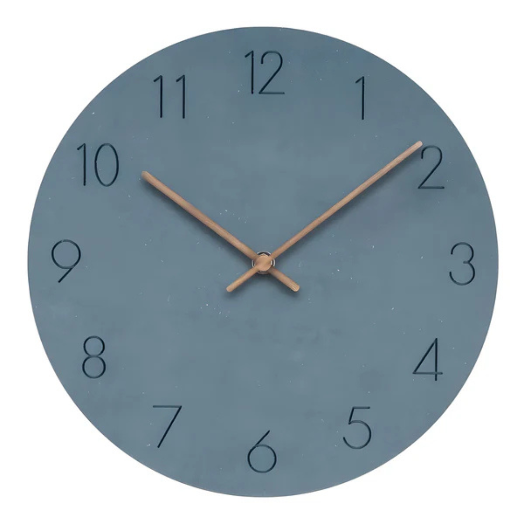 Nork Minimalist Wall Clock in Blue
