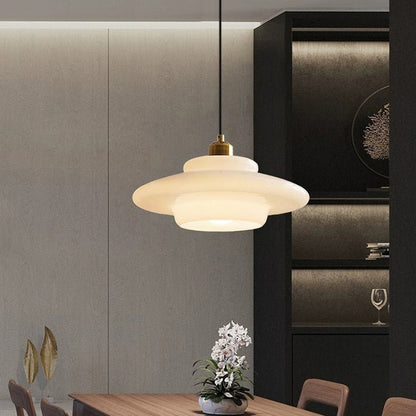 White Glass Pendant Light, view 6