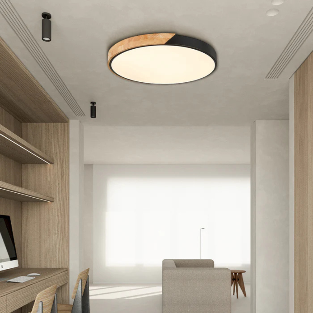 Nordic Wood LED Ceiling Light, view 9