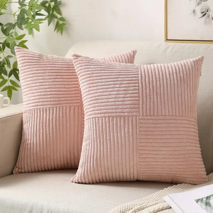 Corduroy Cushion Covers in Pink