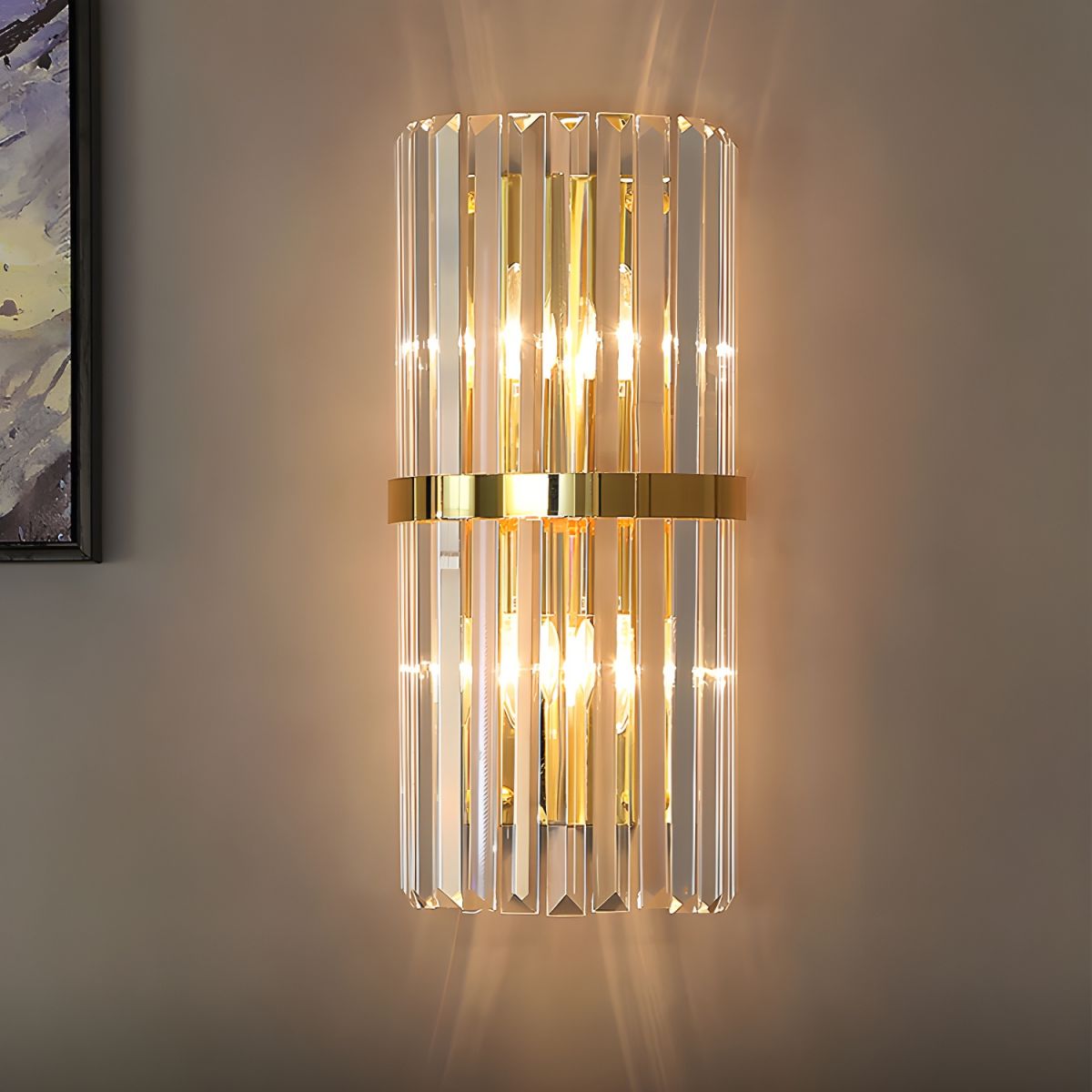 Crystal Wall Light in Gold