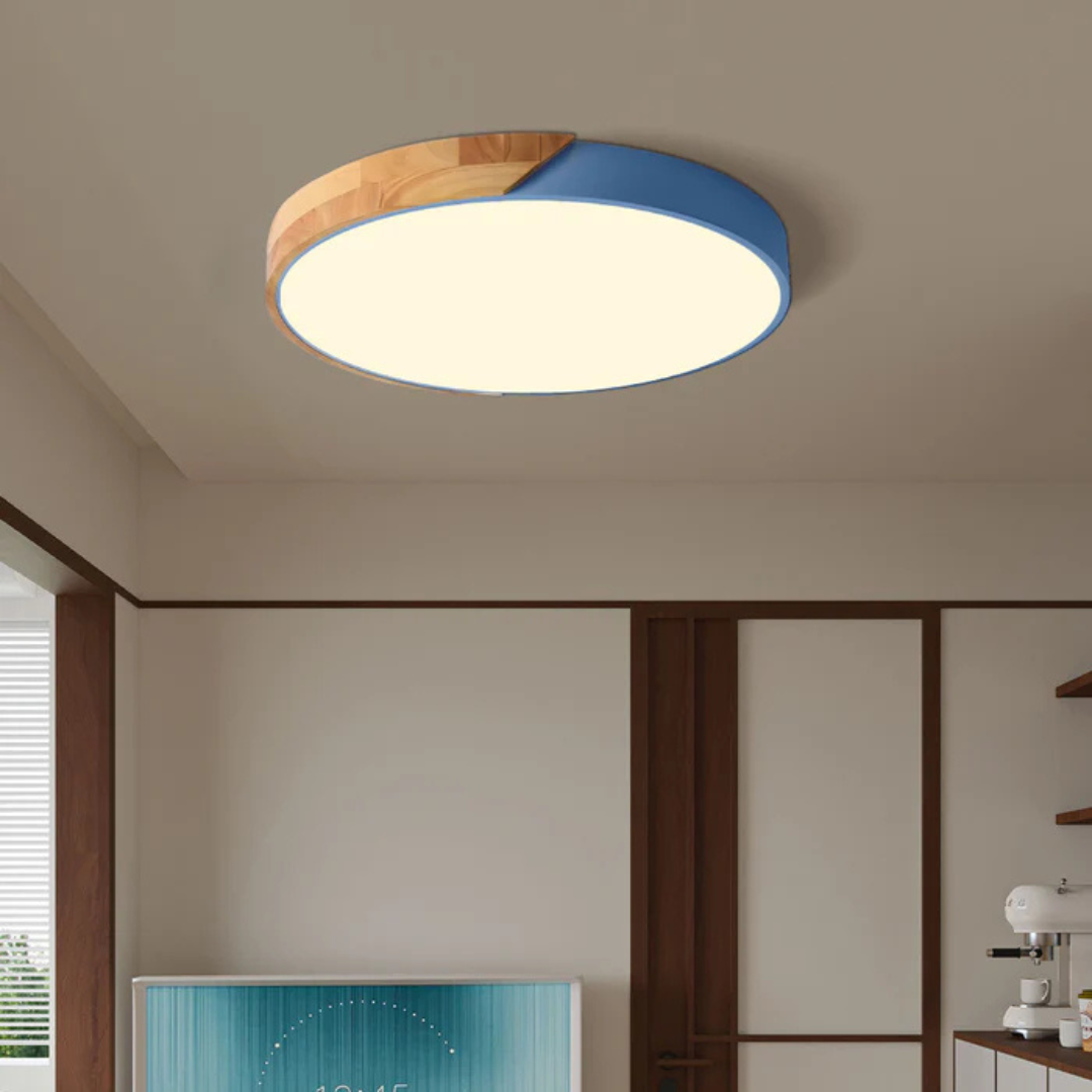 Nordic Wood LED Ceiling Light, view 3
