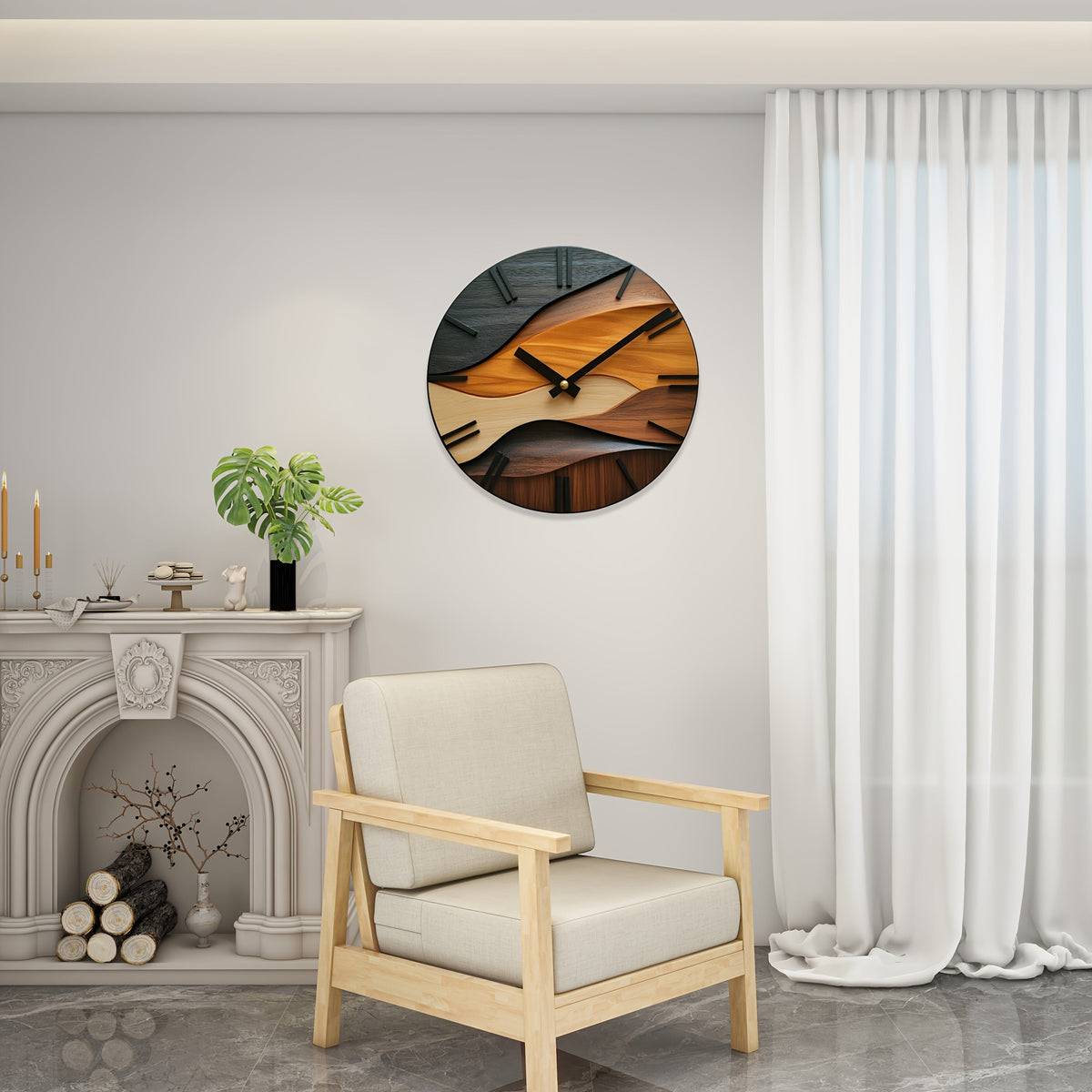 Artistic Round Wall Clock, view 2