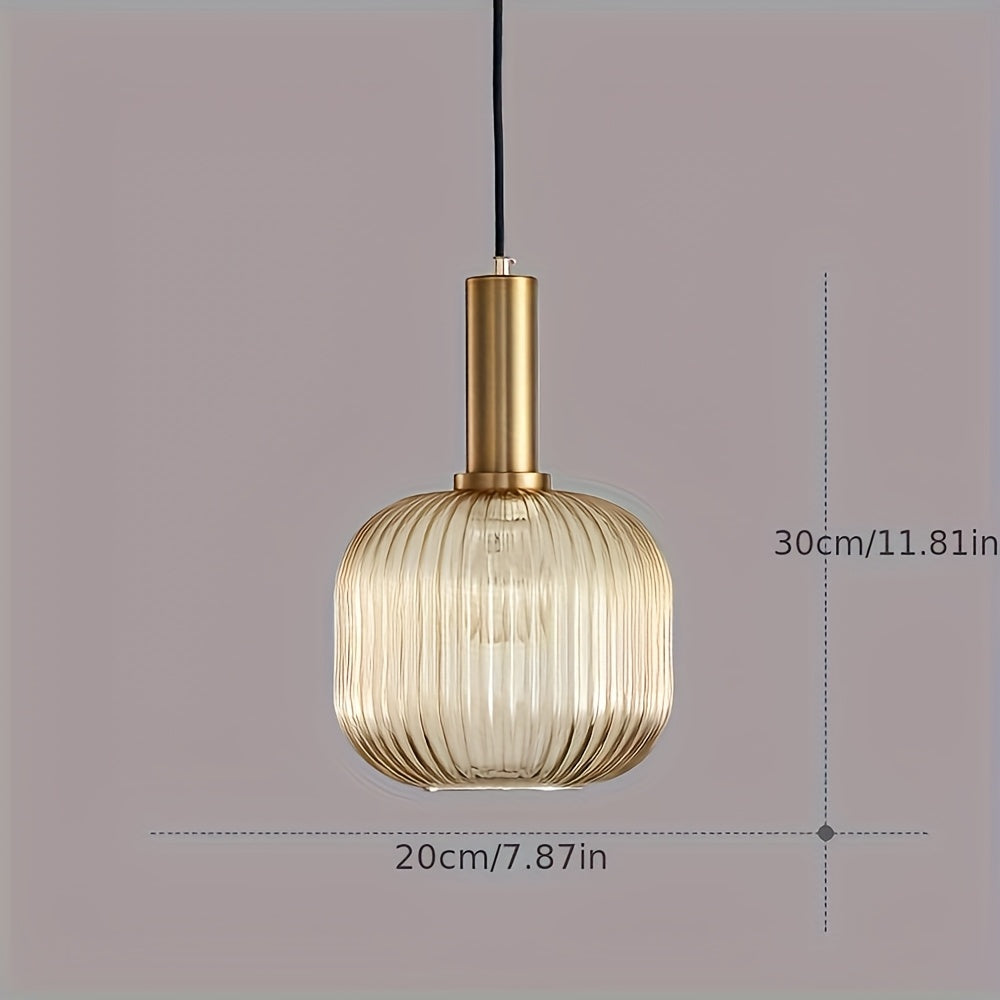 Modern Striped Glass Pendant Light, view 11