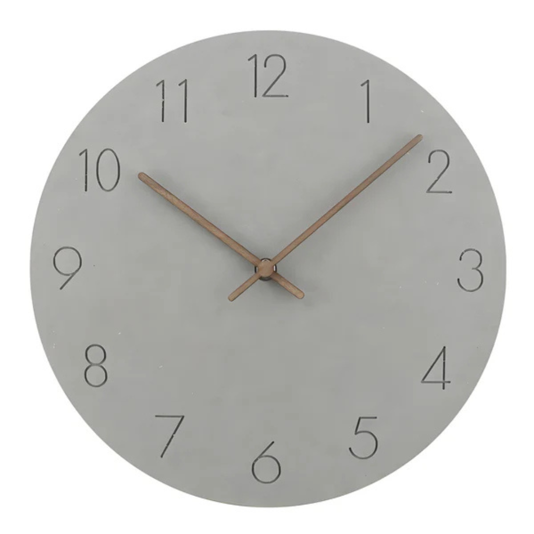 Nork Minimalist Wall Clock in Grey