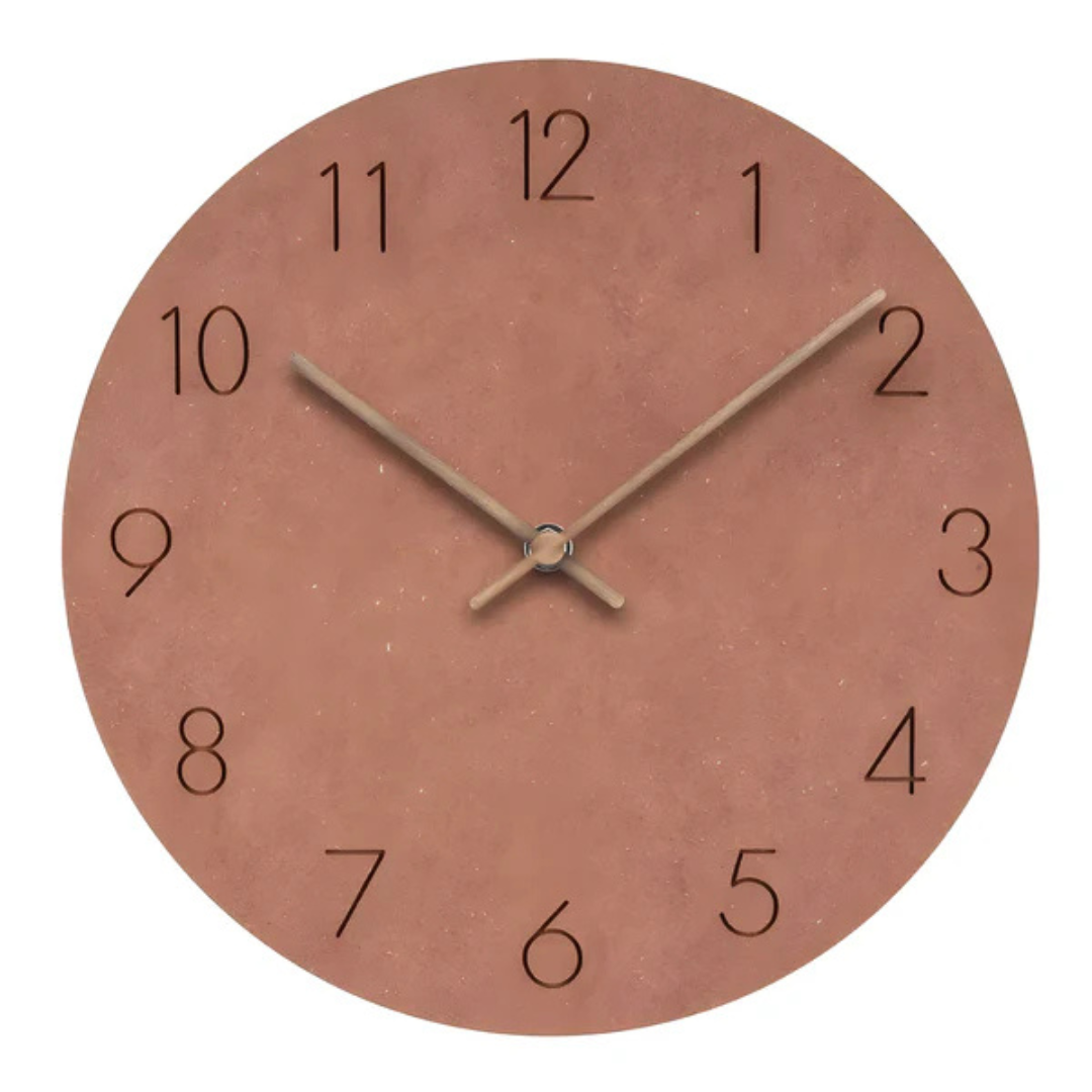 Nork Minimalist Wall Clock in Orange
