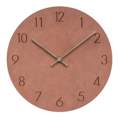 Nork Minimalist Wall Clock in Orange
