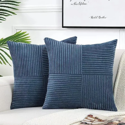 Corduroy Cushion Covers in Blue