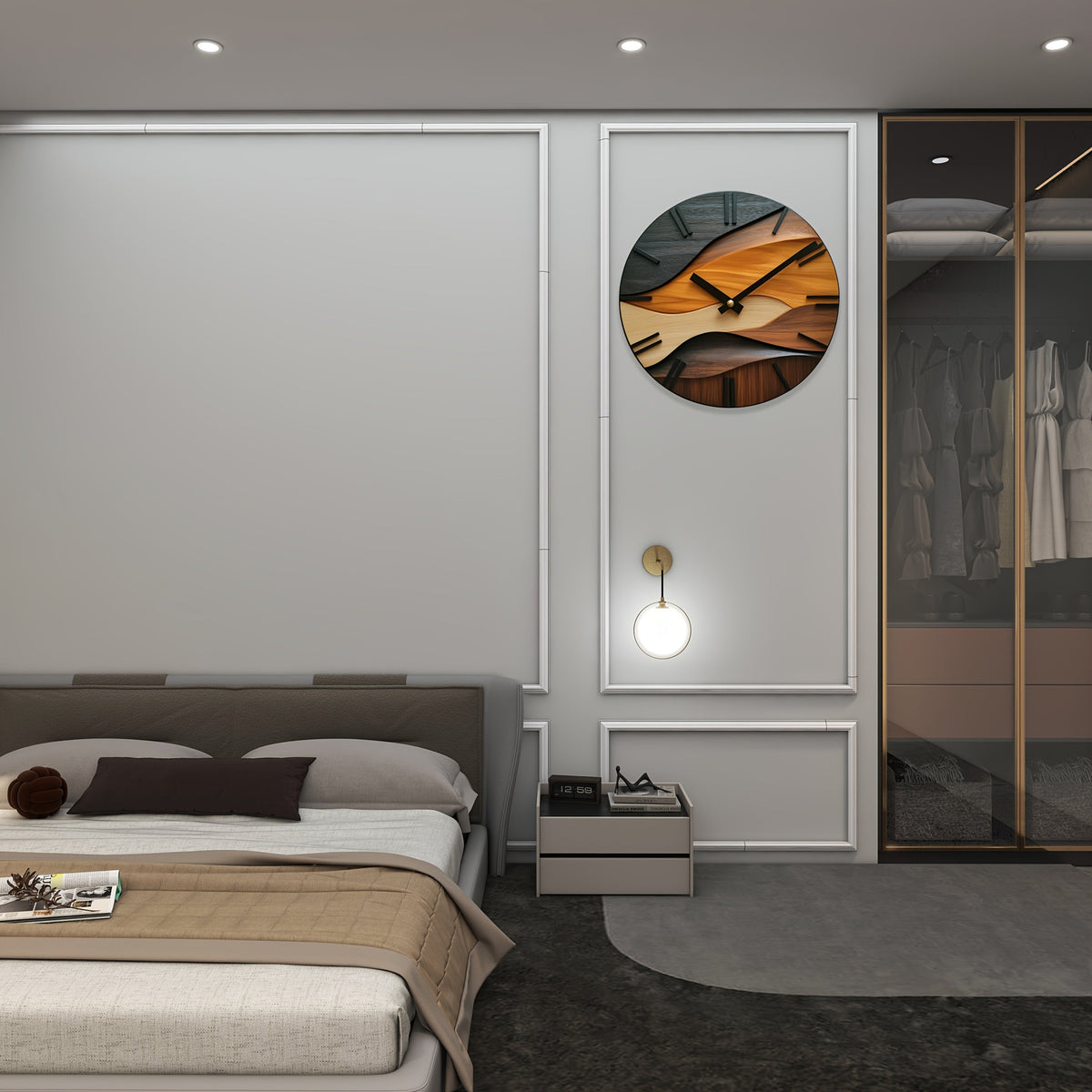 Artistic Round Wall Clock, view 3