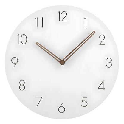Nork Minimalist Wall Clock in White