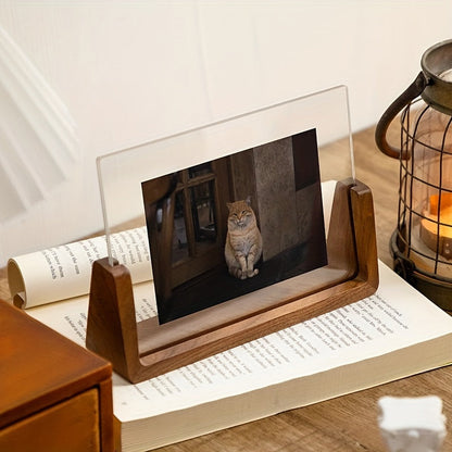 U-Shaped Acrylic & Wood Photo Frame, view 4