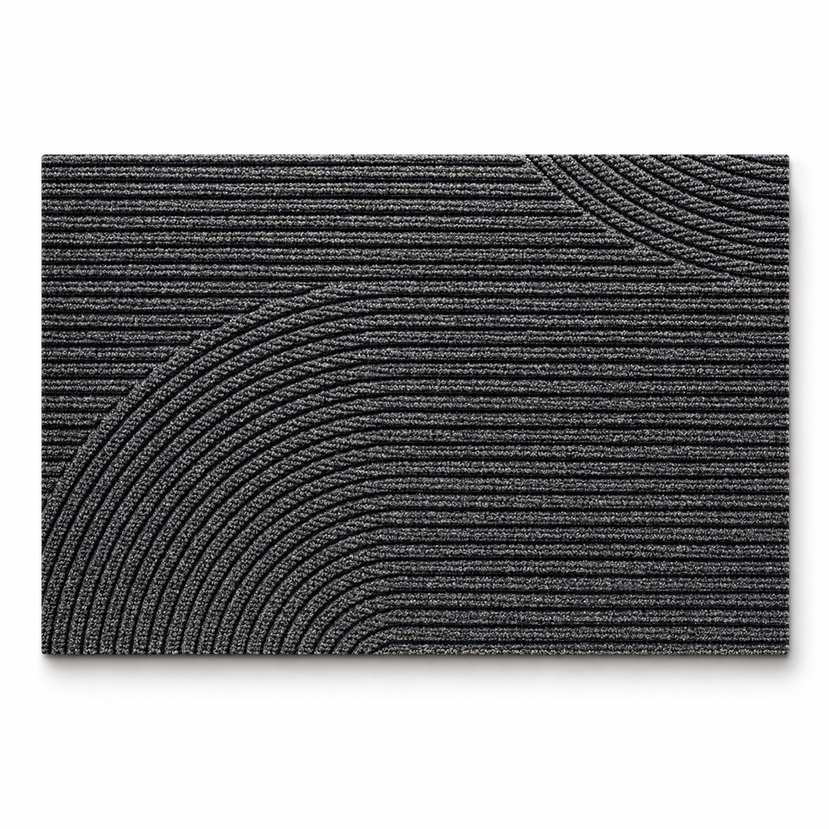 Durable Non-Slip Door Mat in Grey