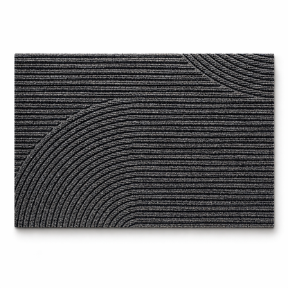 Durable Non-Slip Door Mat in Grey