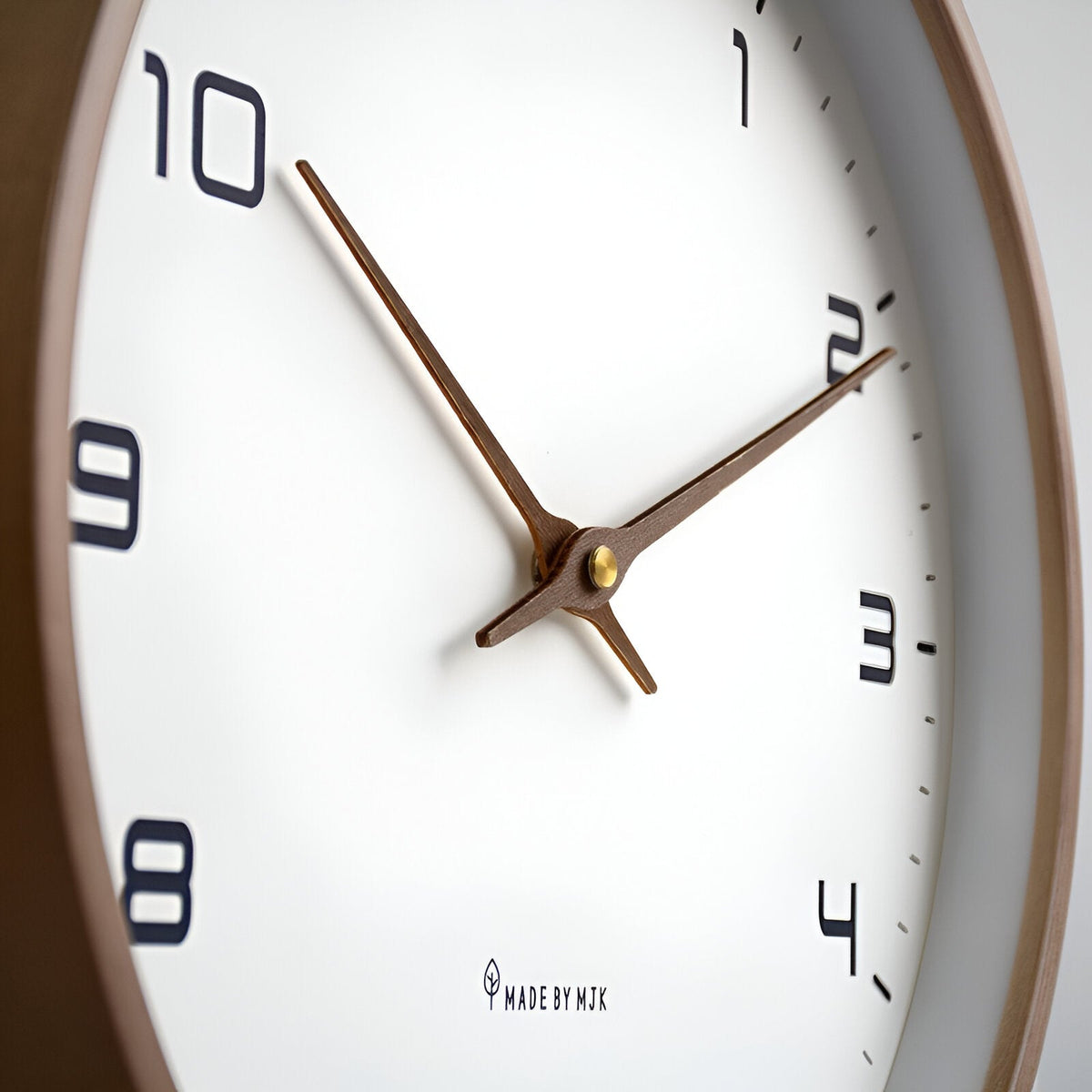 Nordic Wood Frame Wall Clock, view 6