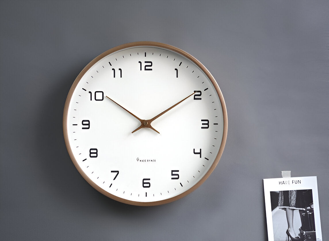 Nordic Wood Frame Wall Clock, view 8