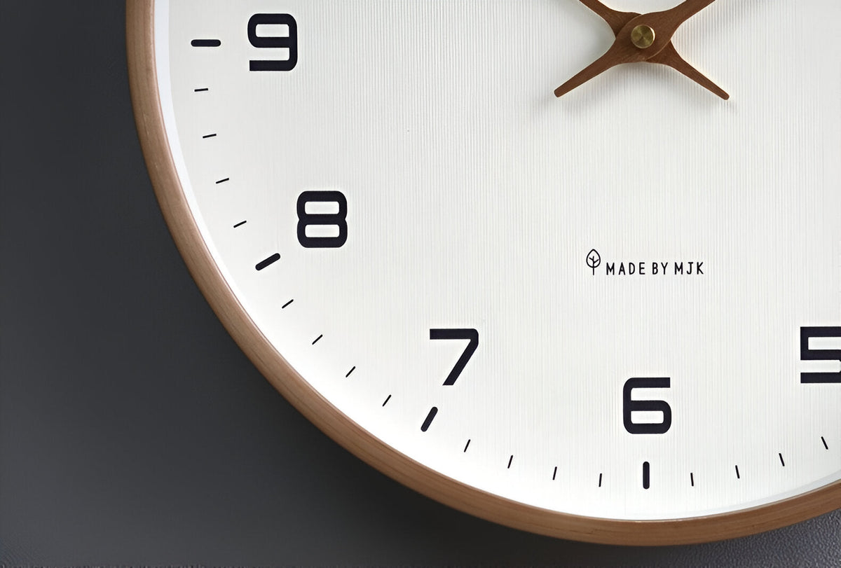 Nordic Wood Frame Wall Clock, view 9