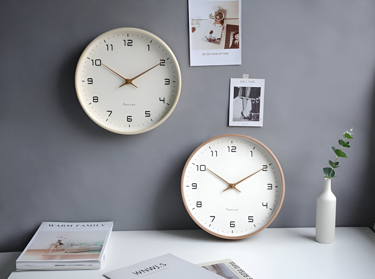 Nordic Wood Frame Wall Clock, view 7