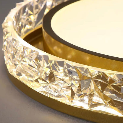 Crystal Halo LED Ceiling Light in Gold