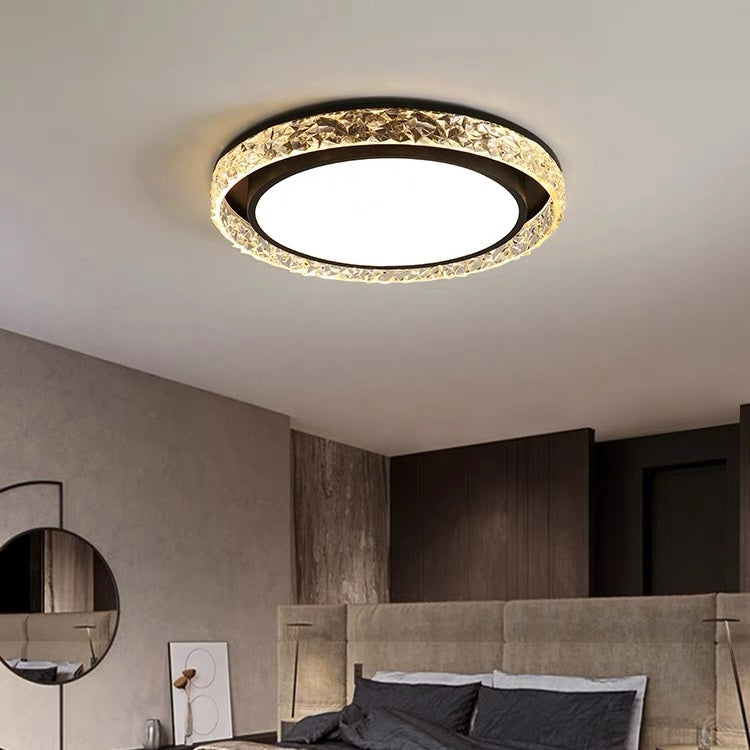 Crystal Halo LED Ceiling Light in Black