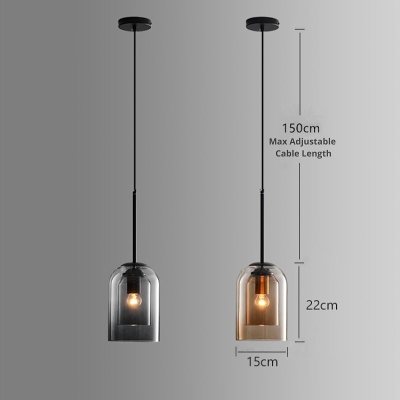 Tinted Glass Pendant Light, view 10