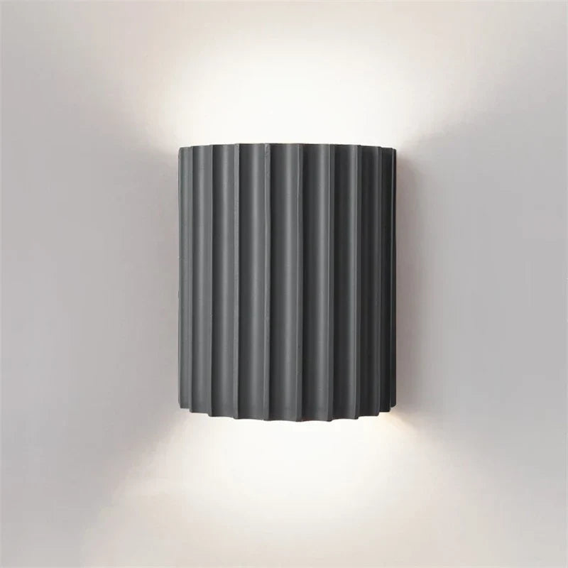 Nordic Modern Resin Wall Lamp in Grey