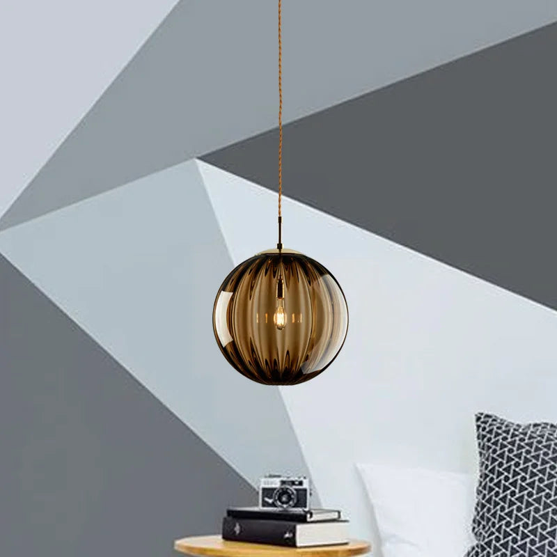 Modern Glass Ball Pendant Light, view 4
