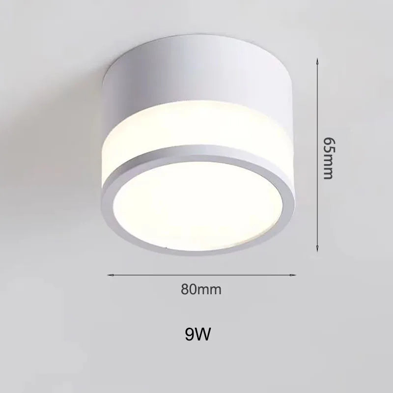 Nordic Surface Mounted LED Downlight in White, Small