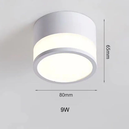 Nordic Surface Mounted LED Downlight in White, Small
