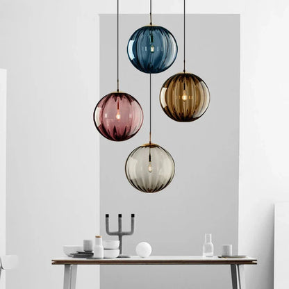Modern Glass Ball Pendant Light, view 2