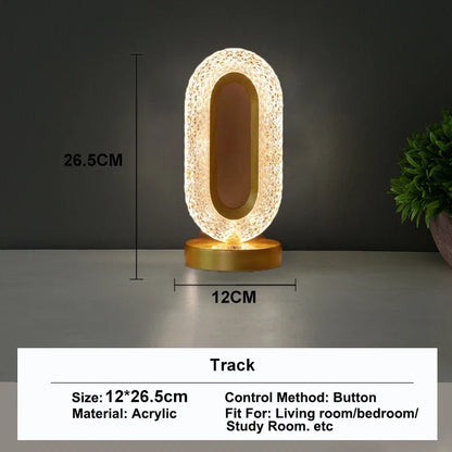 Stellora 3D Crystal Night Light, Track style