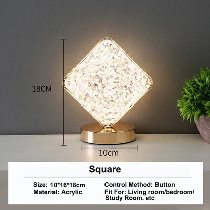 Stellora 3D Crystal Night Light, Square style