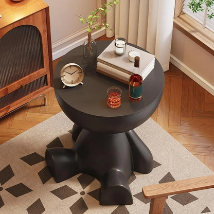 Cartoon Bear Side Table in Black