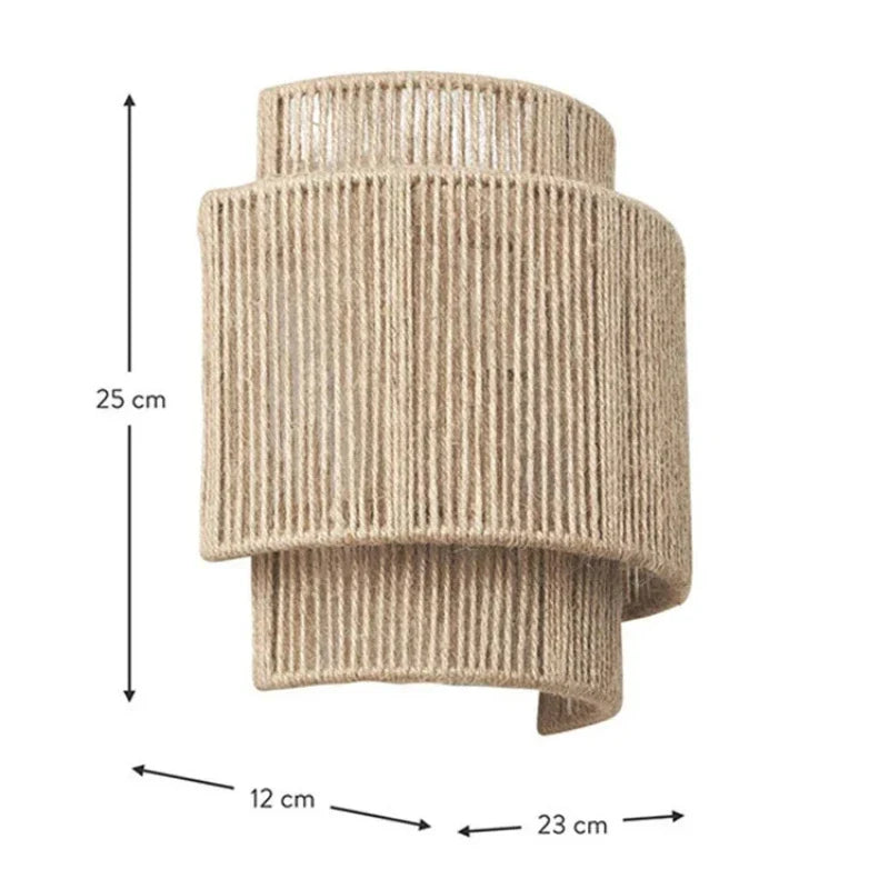 RattanGlow Woven Wall Lamp, view 6