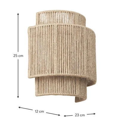 RattanGlow Woven Wall Lamp, view 6