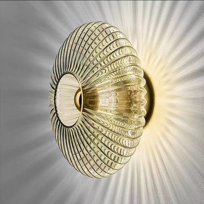 Nordic Vintage Glass Wall Sconce in Smoke Grey