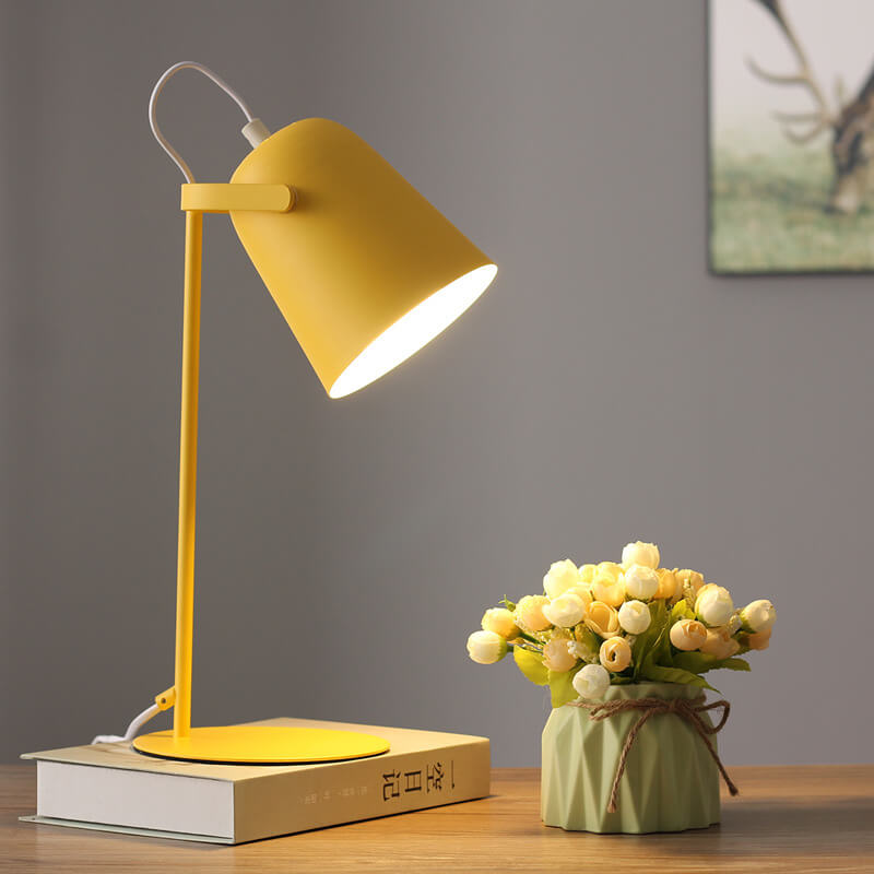 Nordic Metal LED Desk Lamp in Yellow