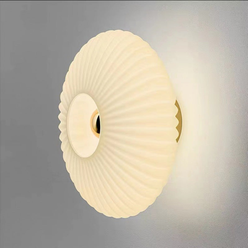 Nordic Vintage Glass Wall Sconce in Frosted White