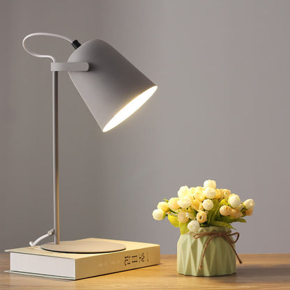 Nordic Metal LED Desk Lamp in Grey