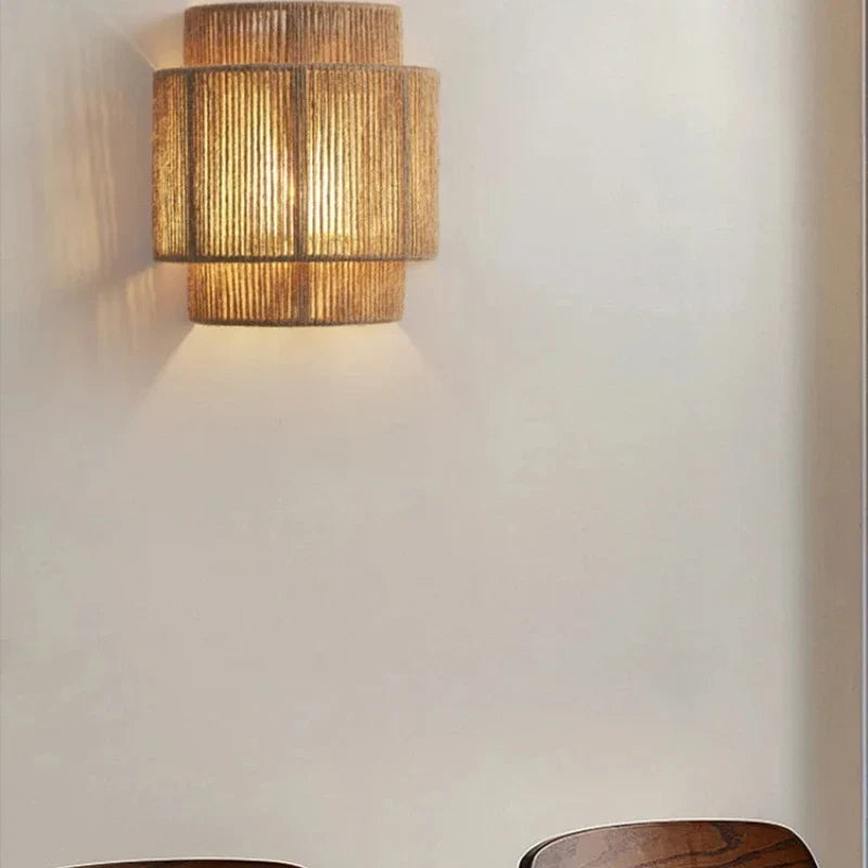 RattanGlow Woven Wall Lamp, view 5