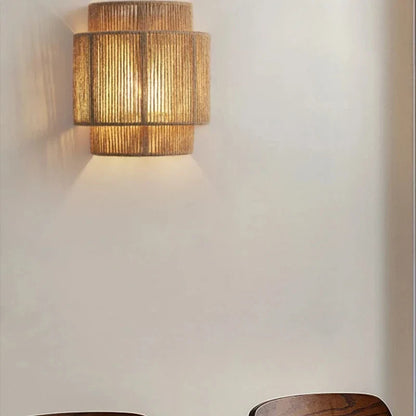 RattanGlow Woven Wall Lamp, view 5