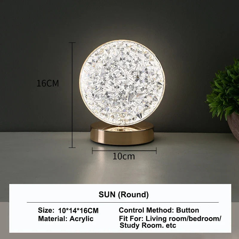 Stellora 3D Crystal Night Light, Ball style