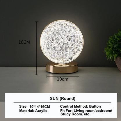Stellora 3D Crystal Night Light, Ball style