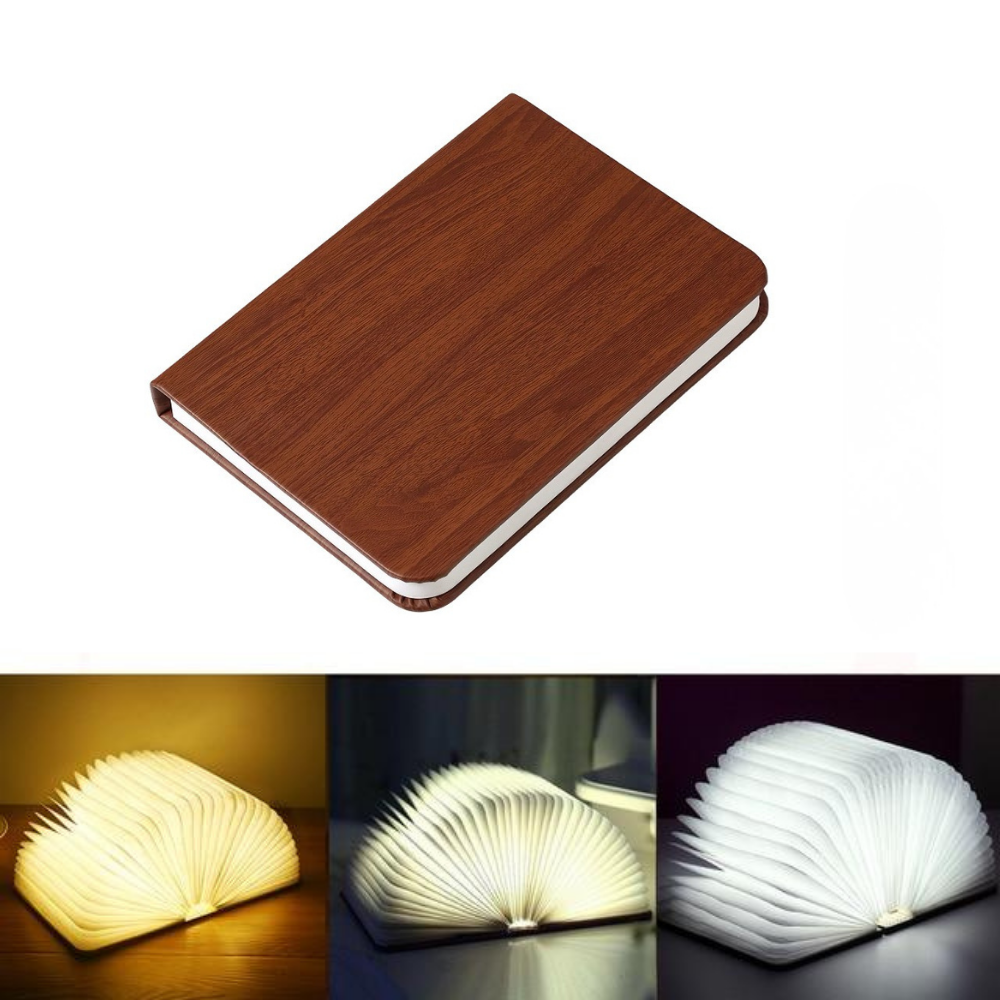 Lumibook Foldable Table Lamp in Brown