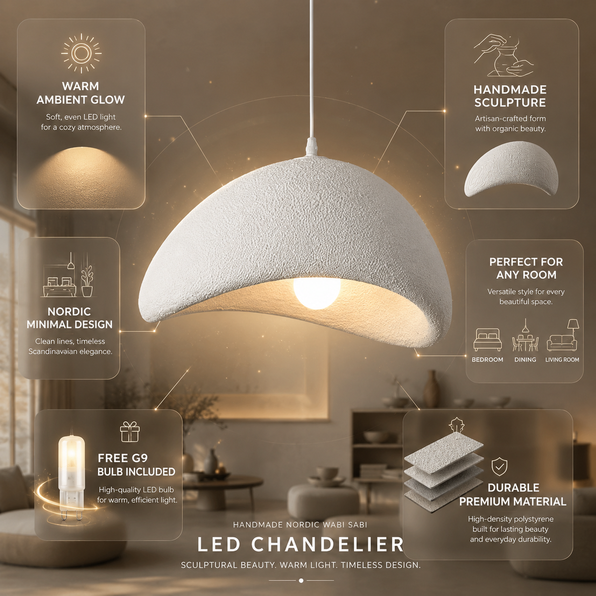 Zenith Glow Chandelier, view 7