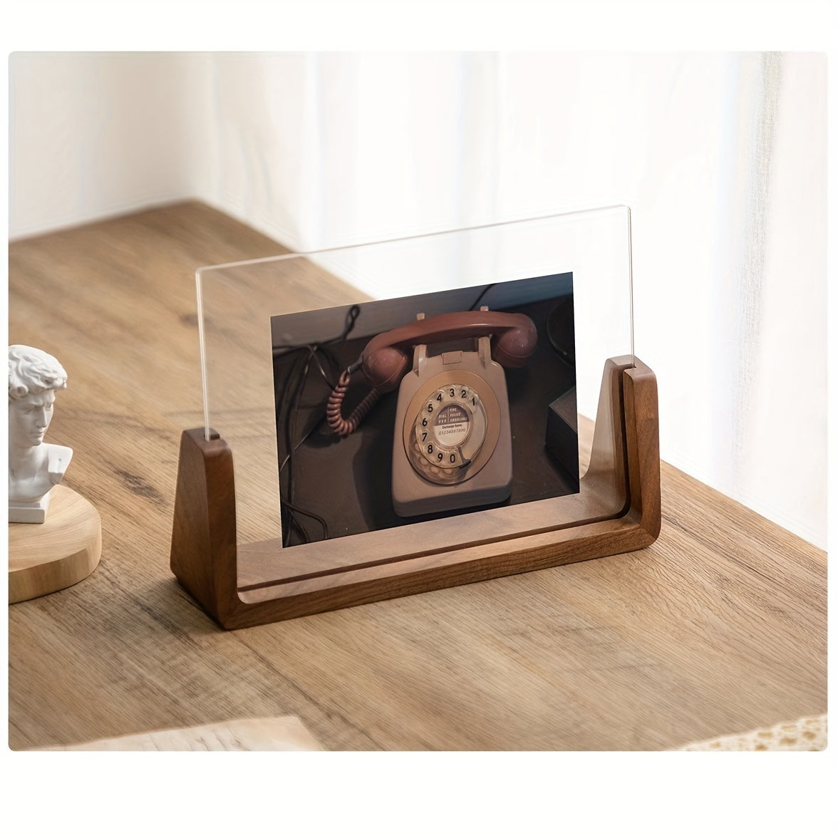 U-Shaped Acrylic & Wood Photo Frame, view 9