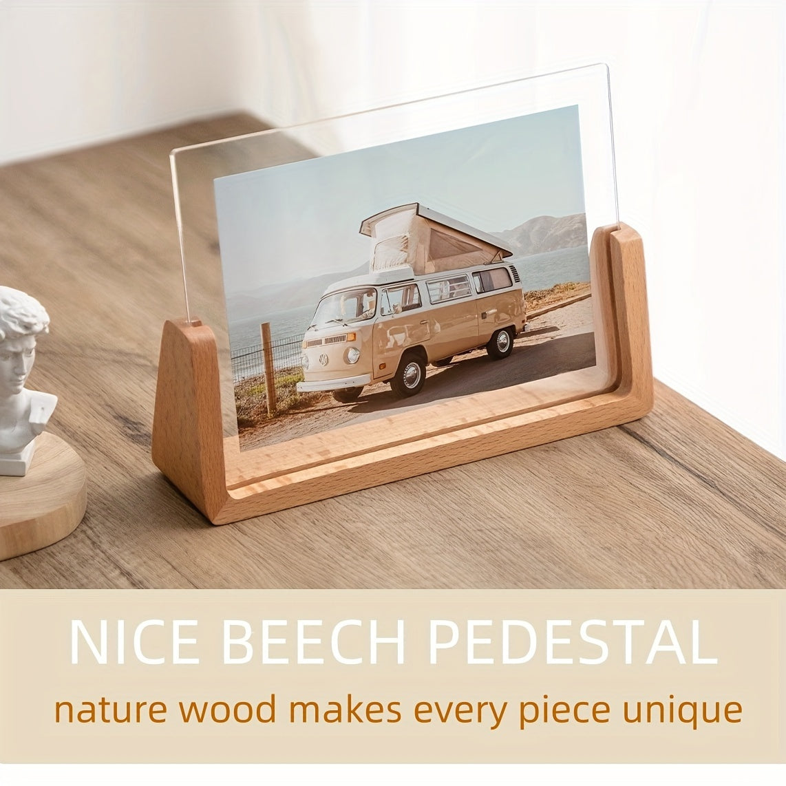 U-Shaped Acrylic & Wood Photo Frame, view 12
