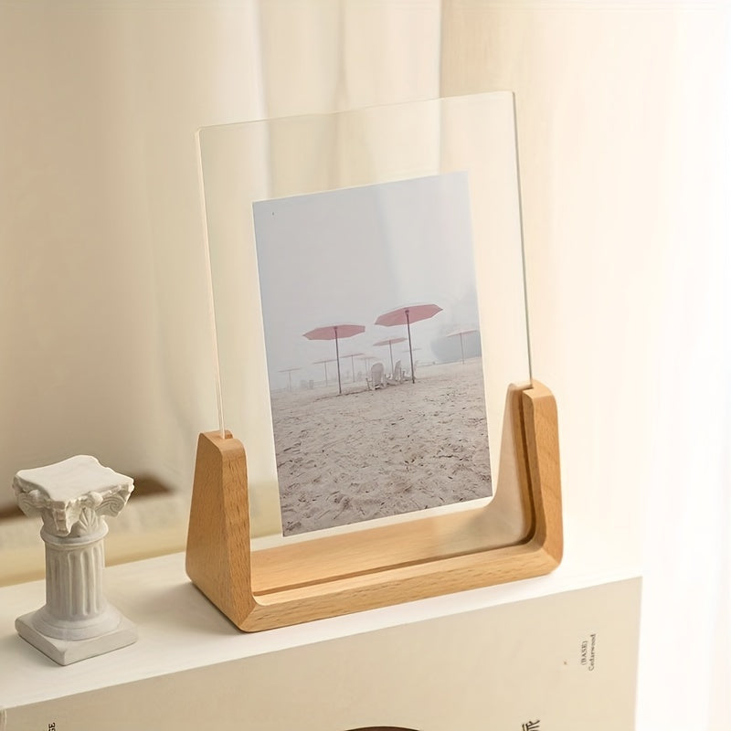 U-Shaped Acrylic & Wood Photo Frame, view 6