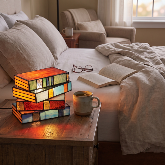 Stained Glass Book Lamp by Azzalini