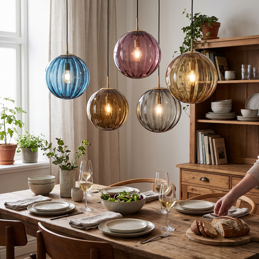 Modern Glass Ball Pendant Light by Azzalini